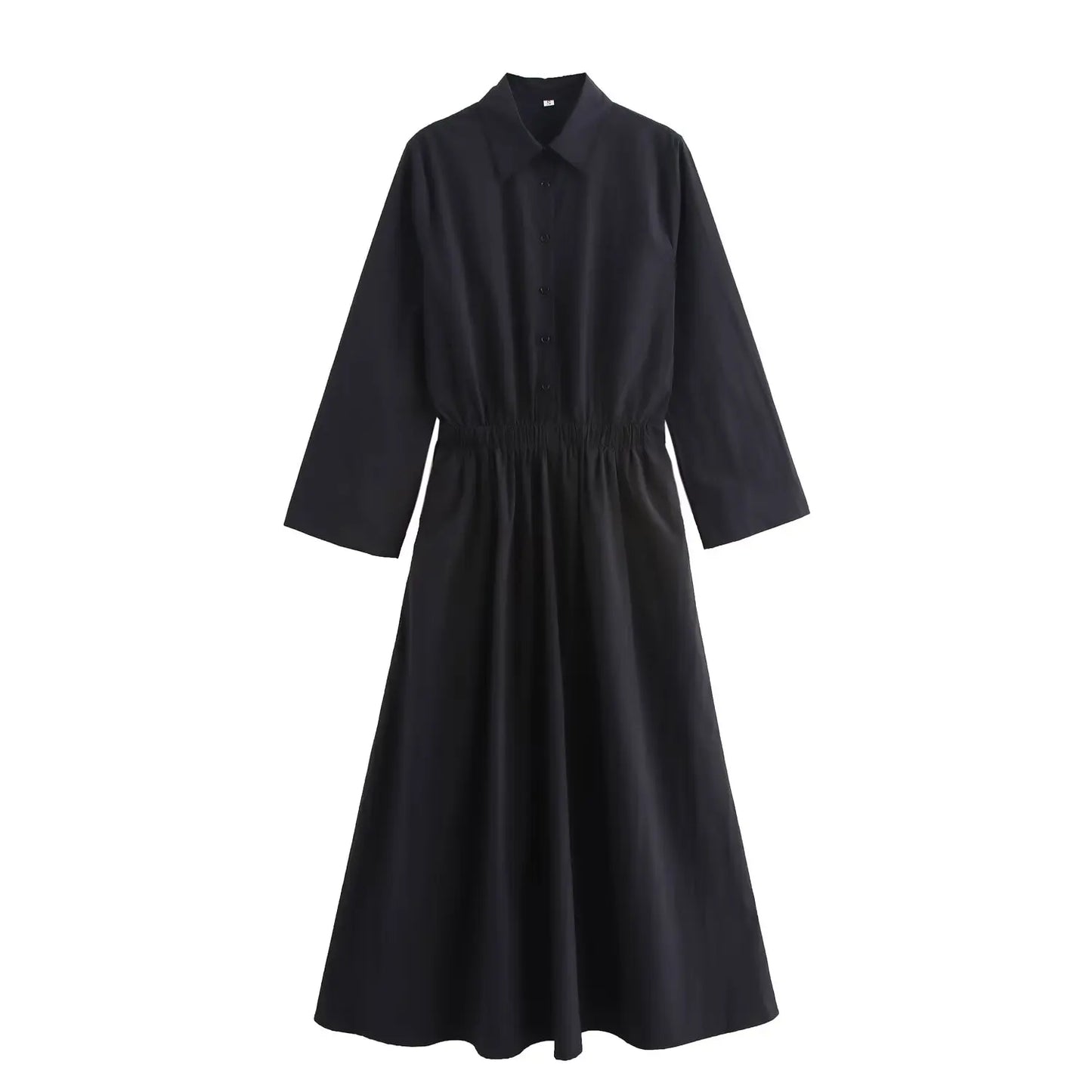 Vestido camisero con bolsillos para mujer