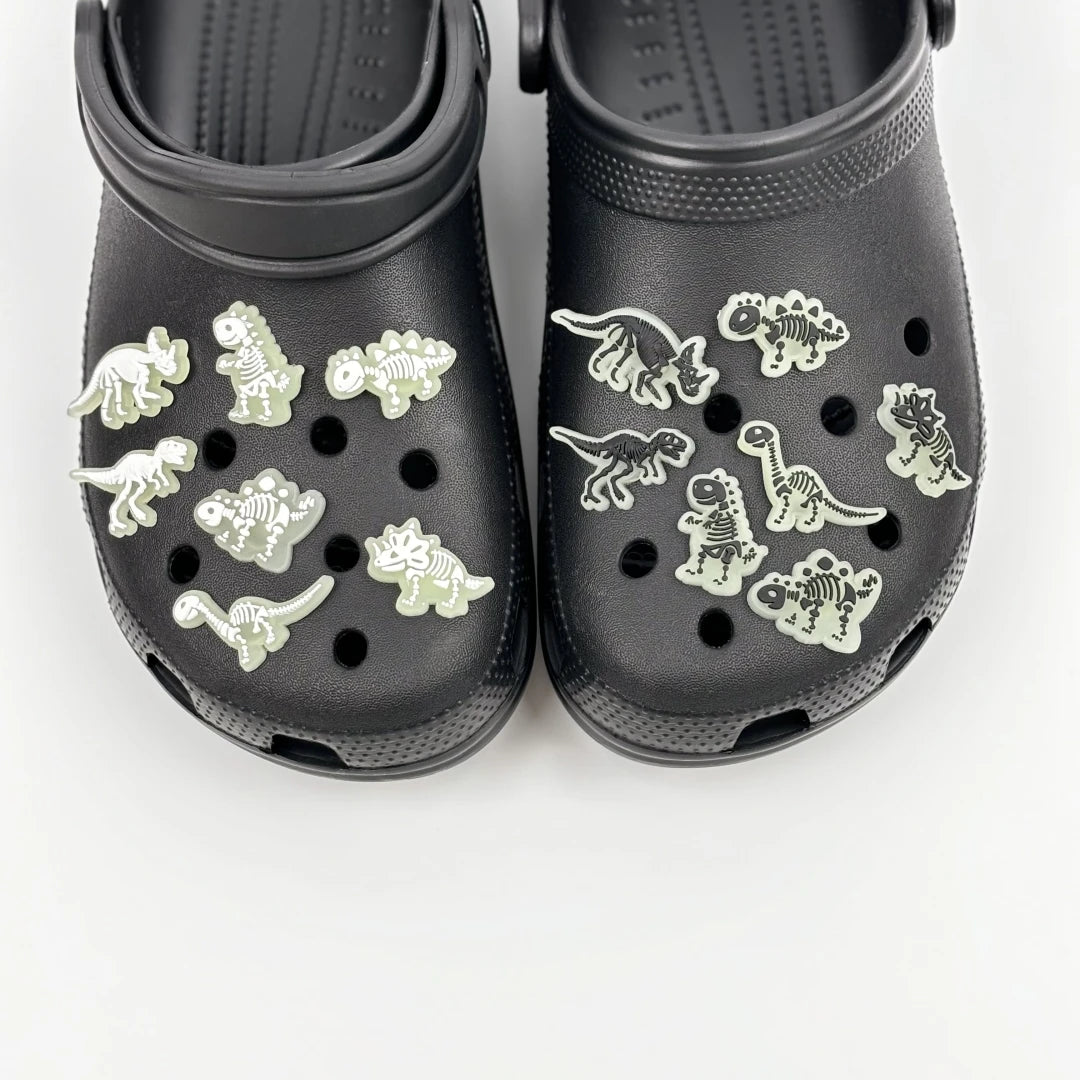 Accesorios Fluorescentes para Zapatos – Dinosaurios divertidos y con estilo