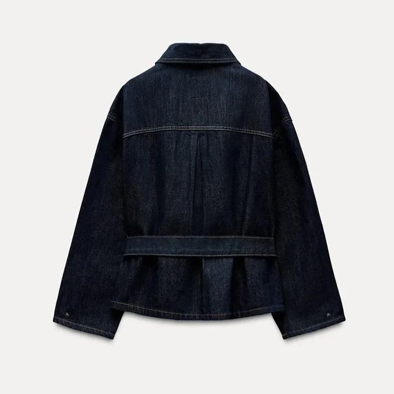 Conjunto de Mezclilla para Mujer – 2 Piezas con Chaqueta y Pantalón