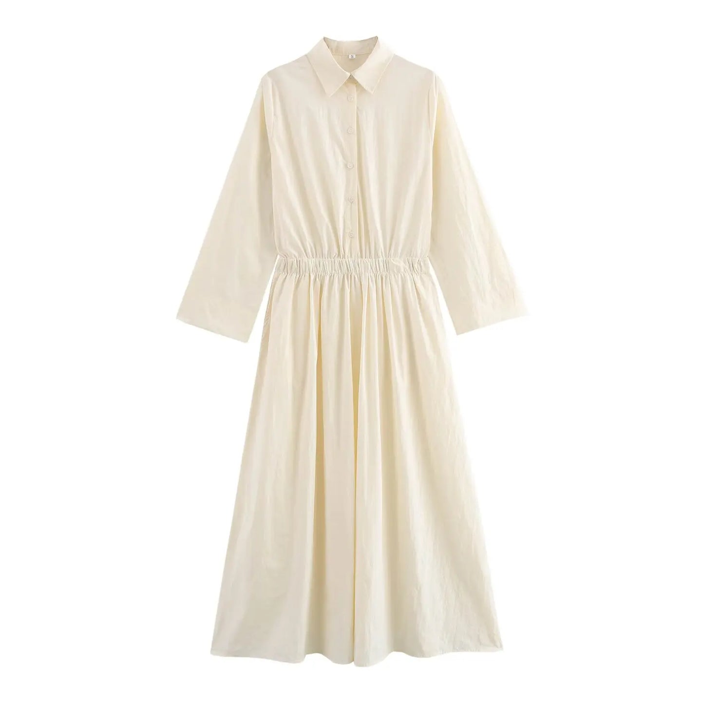 Vestido camisero con bolsillos para mujer