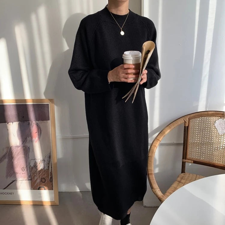 Vestido de Punto Suelto para Mujer – REALEFT