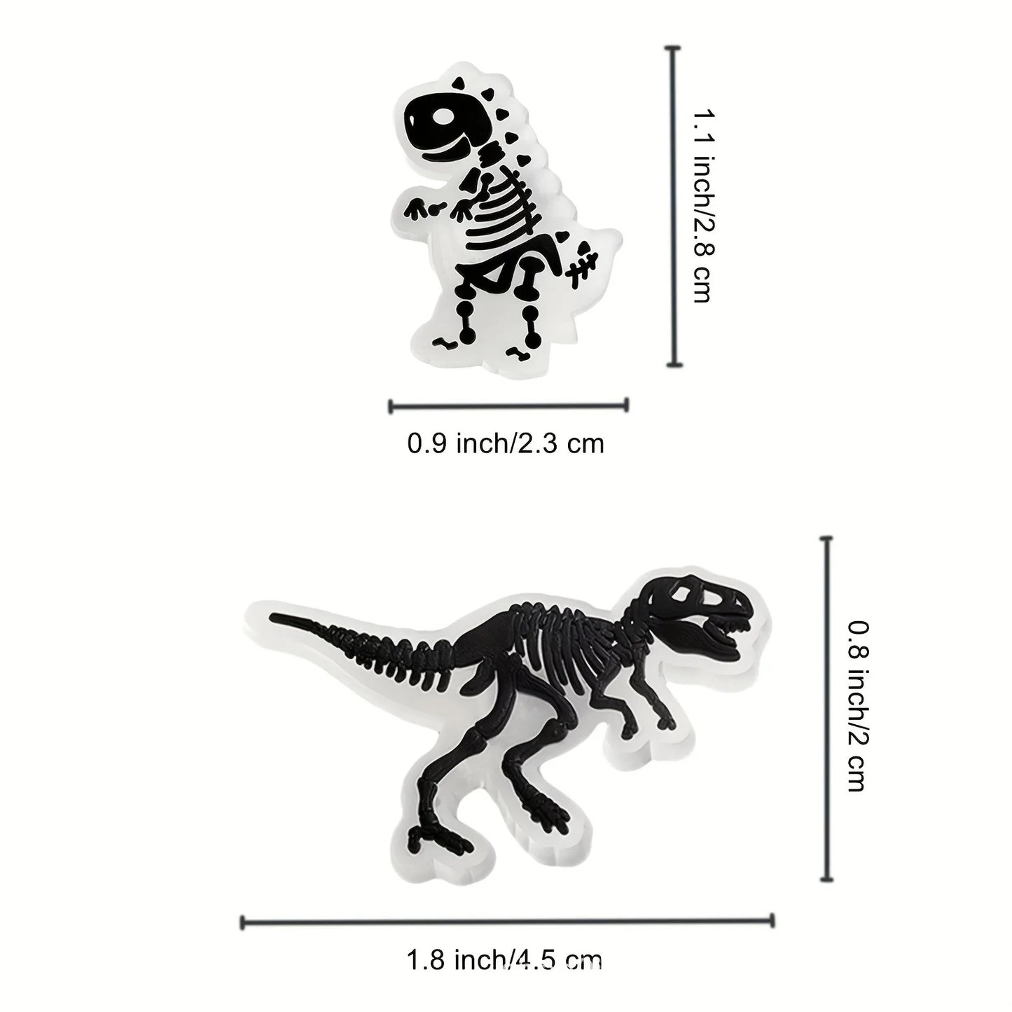 Accesorios Fluorescentes para Zapatos – Dinosaurios divertidos y con estilo