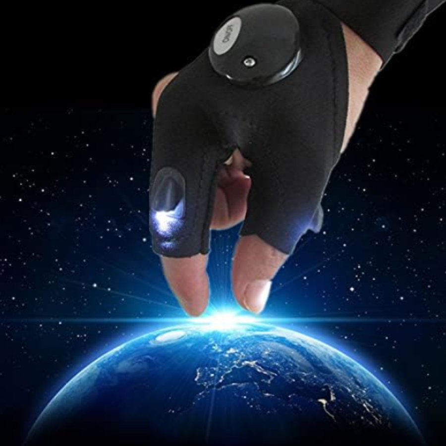 Guante Luz Led Camping Carro Pesca