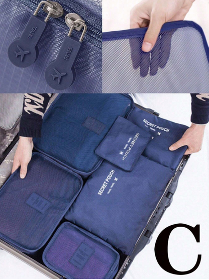 Set Kit Organizador Para Viaje 6 Piezas