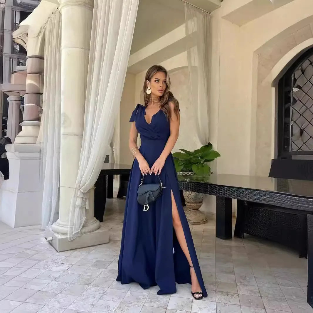 Vestido Maxi de Verano con Escote Cruzado