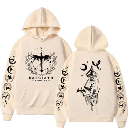 Basgiath War College Double Sided Hoodie Fourth Wings Men Women Fashion Gothic Y2k Sweatshirt Casual Hoodies Streetwear Plussize