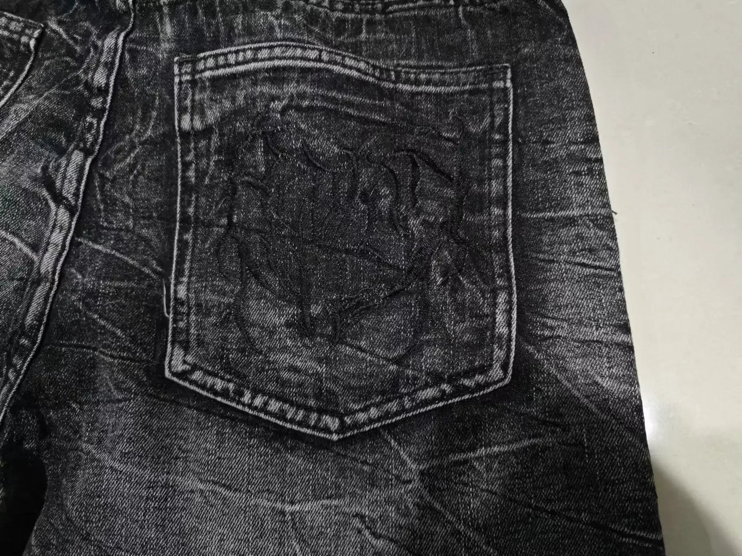 Jeans Góticos Retro Y2K Phantom – Oversized Baggy Fit Unisex