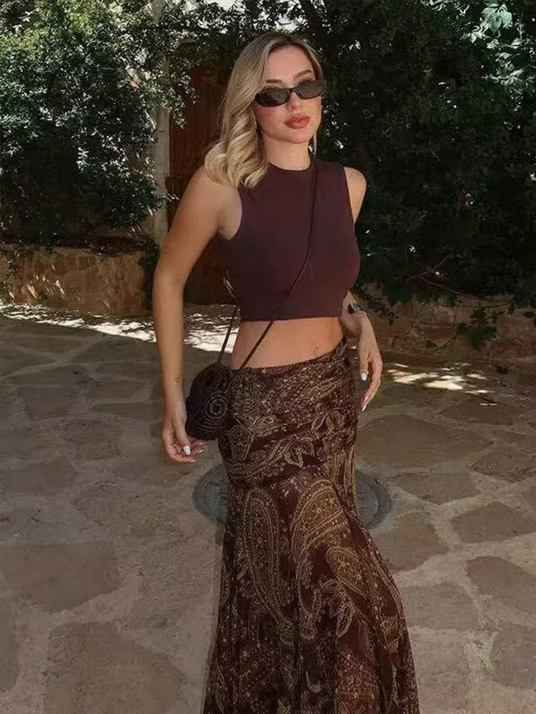 Falda Midi Plisada con Volantes – Estilo Vintage 2025