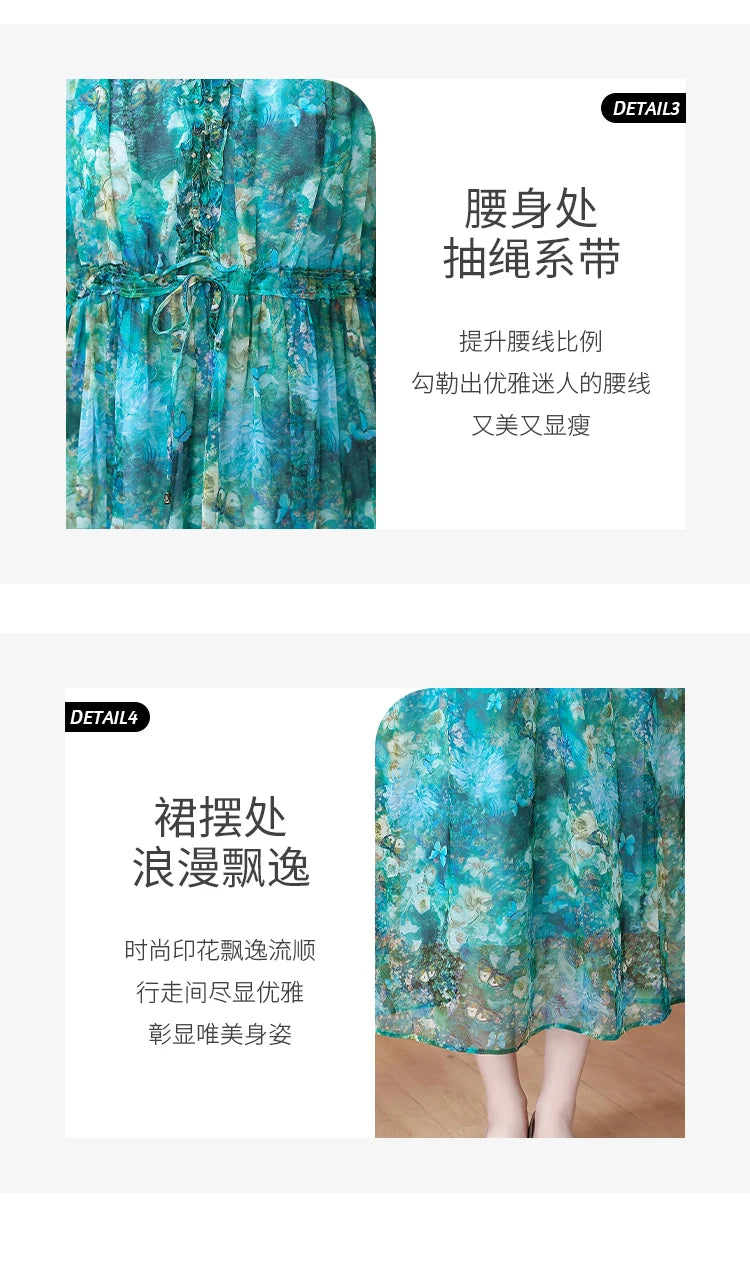 Vestido Maxi de Seda Floral – Verano 2024