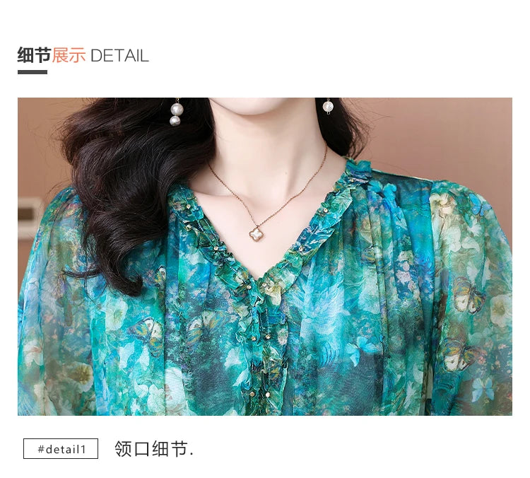 Vestido Maxi de Seda Floral – Verano 2024