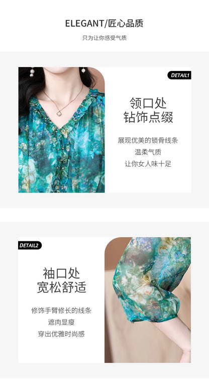 Vestido Maxi de Seda Floral – Verano 2024