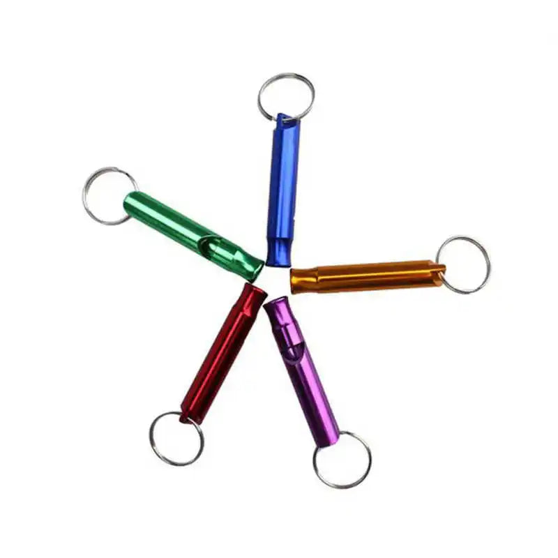 Silbato de Supervivencia Multifuncional de Aluminio – Llavero Portátil