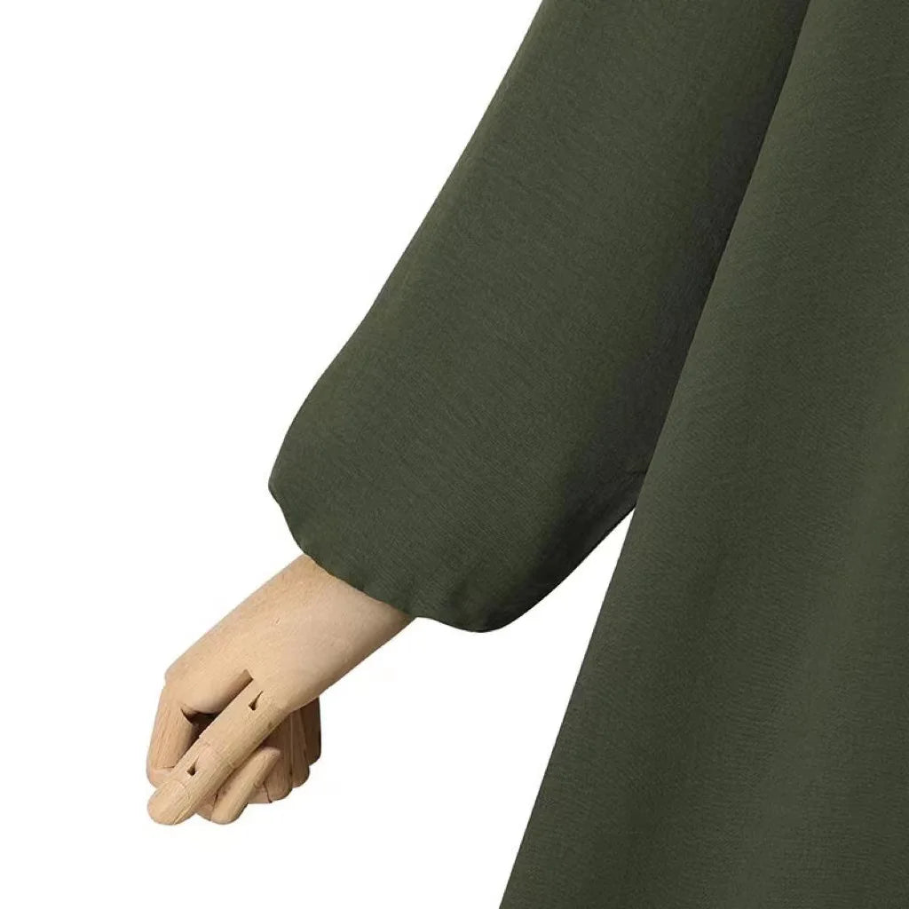 Muslim Long Robe Dress Women Vestidos Eid Abaya Dubai Saudi Arabic Morocco Jalabiya Ramadan Solid Dresses Modest Islam Abayas