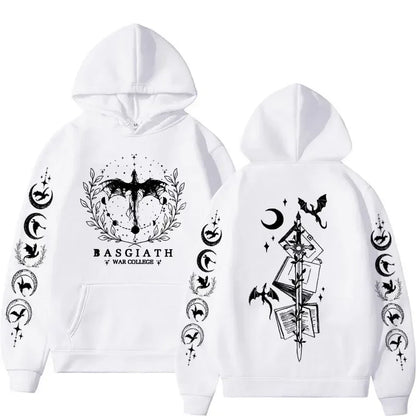 Basgiath War College Double Sided Hoodie Fourth Wings Men Women Fashion Gothic Y2k Sweatshirt Casual Hoodies Streetwear Plussize