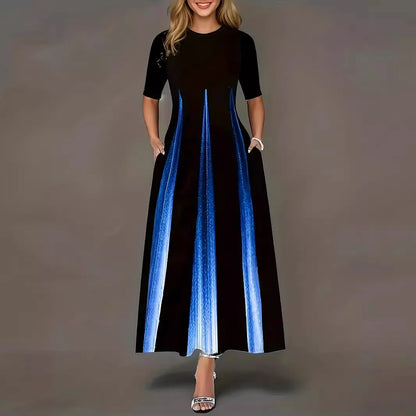 Vestido Largo Casual con Estampado Degradado