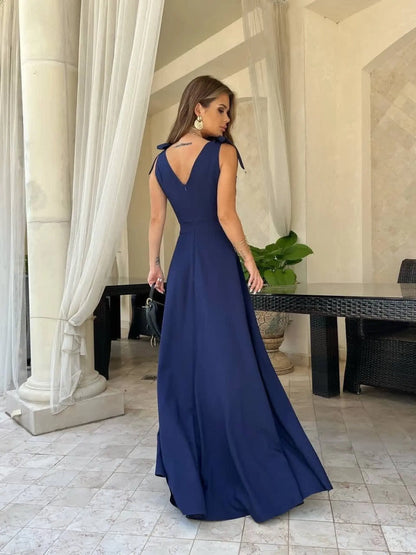 Vestido Maxi de Verano con Escote Cruzado