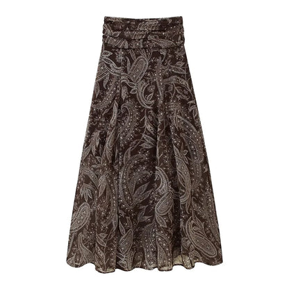 Falda Midi Plisada con Volantes – Estilo Vintage 2025