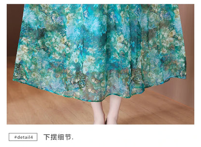 Vestido Maxi de Seda Floral – Verano 2024