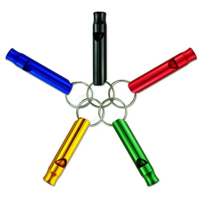 Silbato de Supervivencia Multifuncional de Aluminio – Llavero Portátil