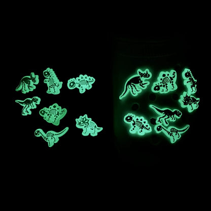 Accesorios Fluorescentes para Zapatos – Dinosaurios divertidos y con estilo