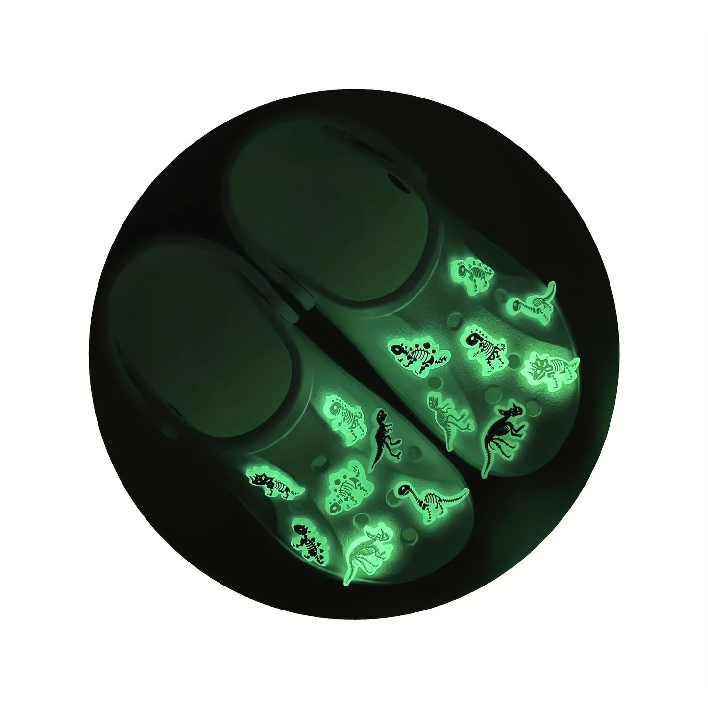 Accesorios Fluorescentes para Zapatos – Dinosaurios divertidos y con estilo